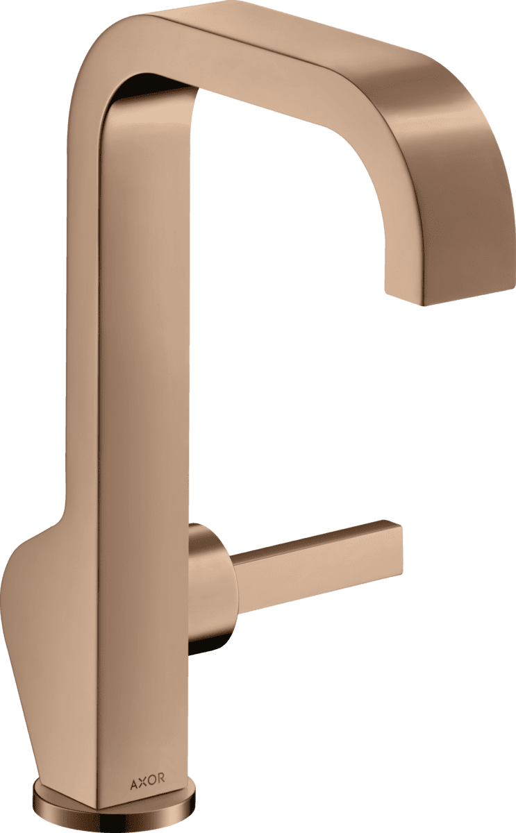 HANSGROHE AXOR Citterio Einhebel-Waschtischmischer 190 mit Pingriff und Ablaufgarnitur #39037300 - Polished Red Gold