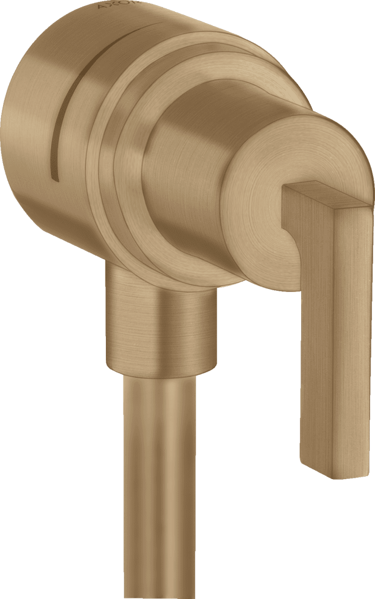 Picture of HANSGROHE AXOR Citterio Wall outlet stop with non return valve, shut-off valve and lever handle #39882140 - Brushed Bronze