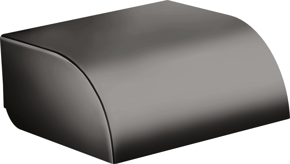 Зображення з  HANSGROHE AXOR Universal Circular Toilet paper holder with cover #42858330 - Polished Black Chrome