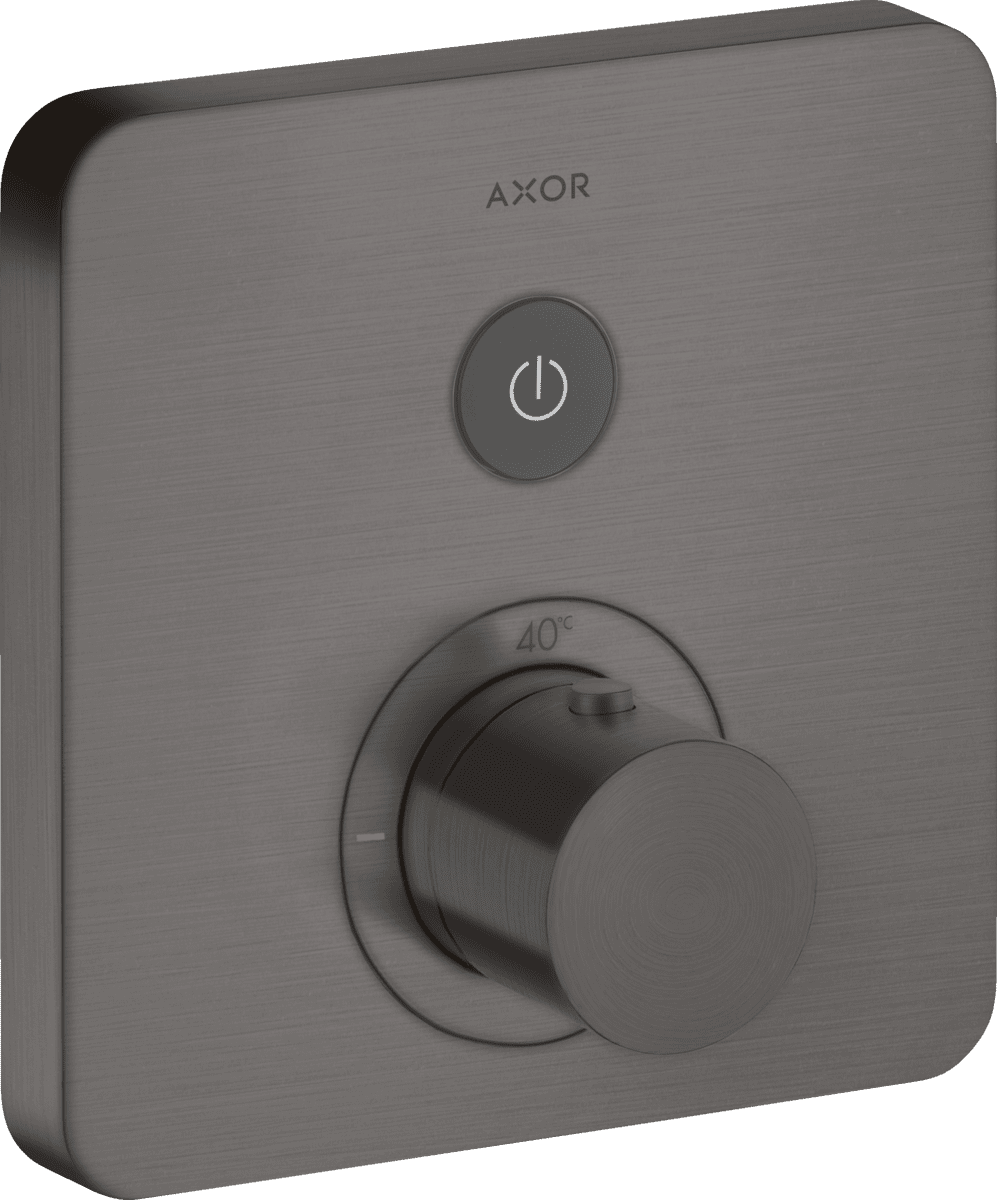 HANSGROHE AXOR ShowerSelect Termostat ankastre montaj softsquare 1 çıkış #36705340 - Mat Siyah Krom resmi