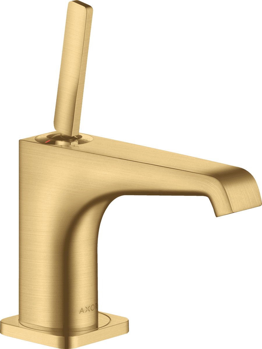 Picture of HANSGROHE AXOR Citterio E Single lever basin mixer 90 with pin handle for hand wash basins with waste set #36102250 - Brushed Gold Optic