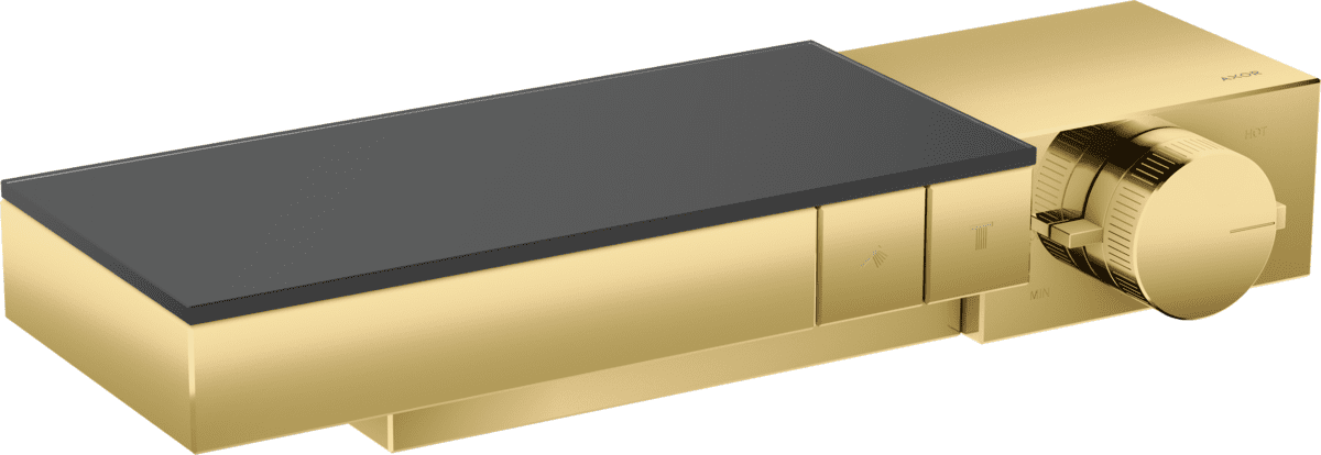 εικόνα του HANSGROHE AXOR Edge Thermostat for exposed/ concealed installation for 2 functions #46240990 - Polished Gold Optic