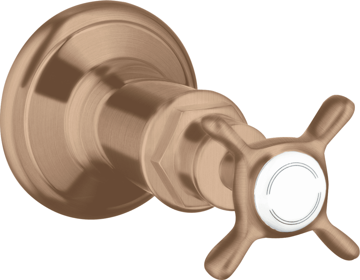 εικόνα του HANSGROHE AXOR Montreux Shut-off valve for concealed installation with cross handle #16871310 - Brushed Red Gold