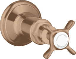 Bild von HANSGROHE AXOR Montreux Shut-off valve for concealed installation with cross handle Brushed Red Gold 16871310