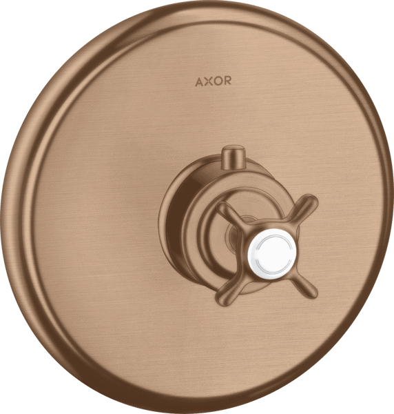 Bild von HANSGROHE AXOR Montreux Thermostat for concealed installation with cross handle Brushed Red Gold 16810310