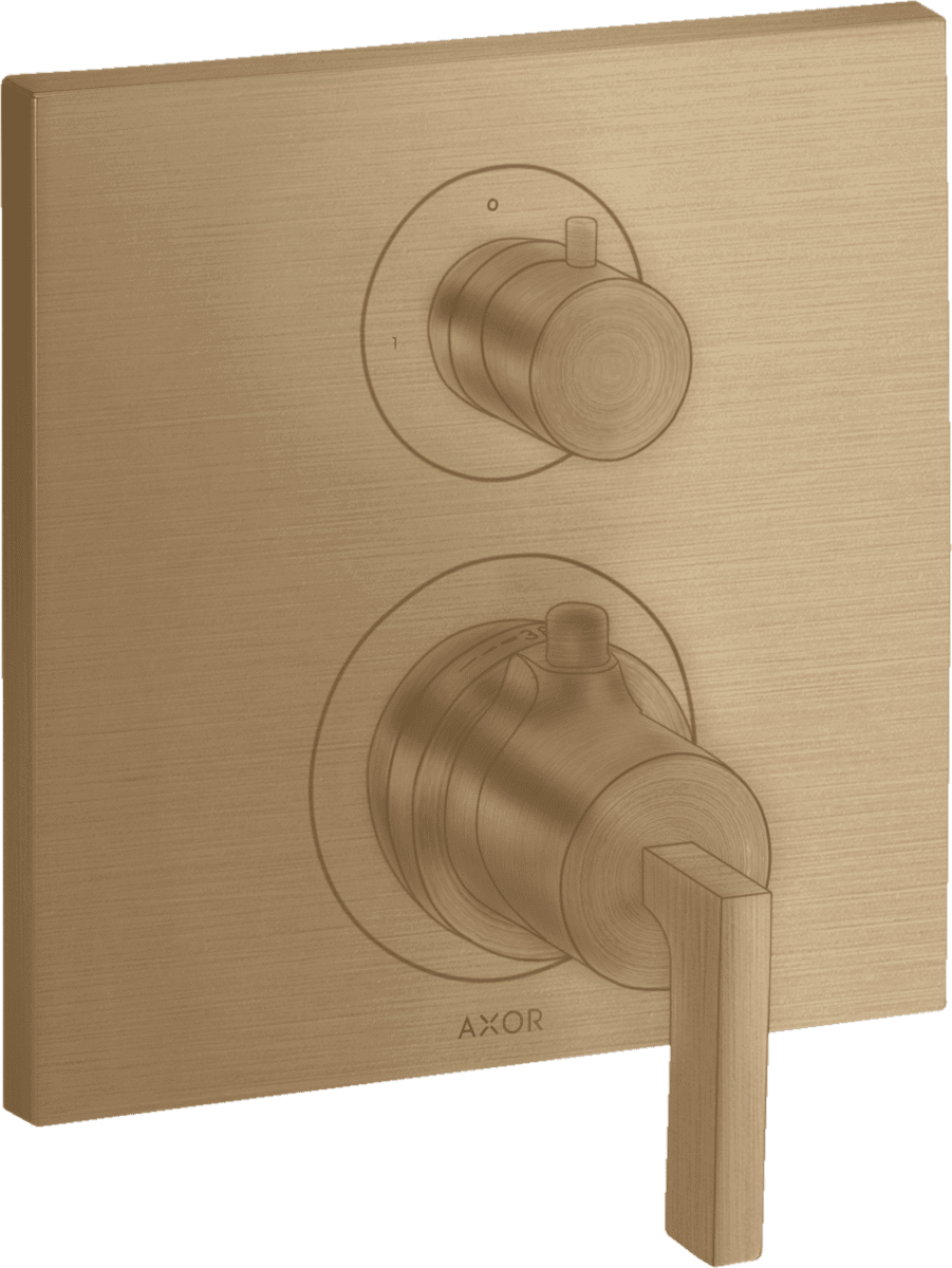 HANSGROHE AXOR Citterio Thermostat Unterputz mit Absperrventil und Hebelgriff #39700140 - Brushed Bronze