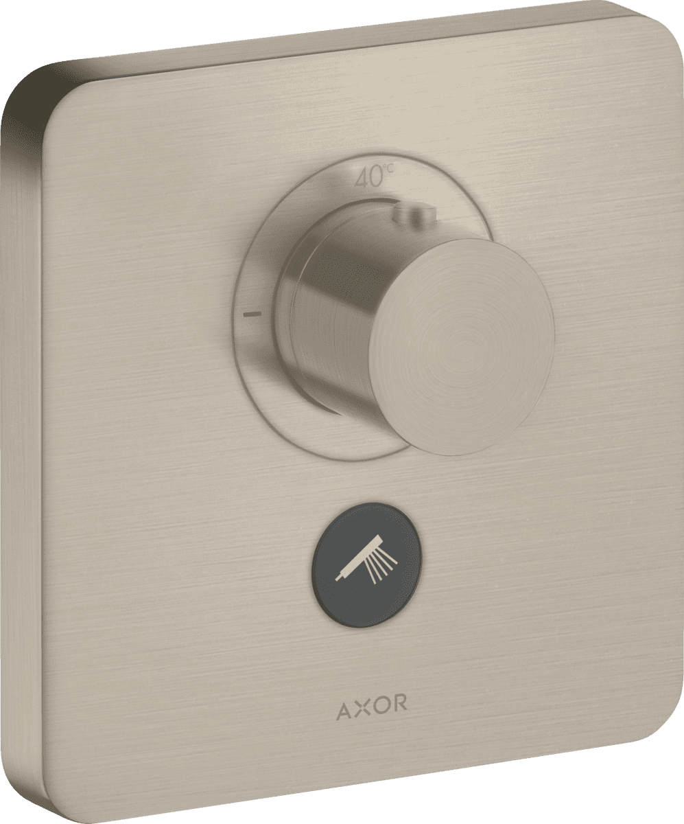 Obrázek HANSGROHE AXOR ShowerSelect Thermostat HighFlow skrytý softsquare pro 1 spotřebič a jednu další zásuvku #36706820 - kartáčovaný nikl