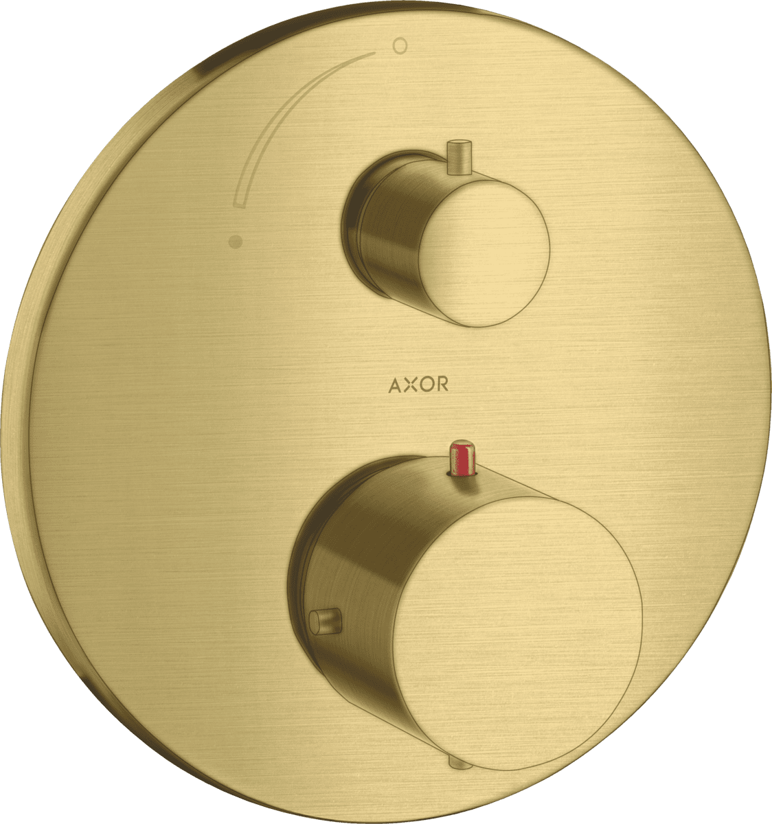 Obrázek HANSGROHE Skrytý termostat AXOR Starck s uzavíracím ventilem #10700950 - kartáčovaná mosaz