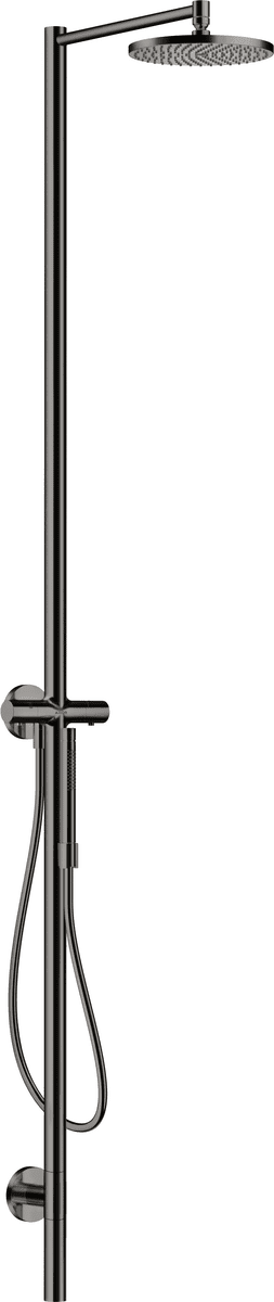 HANSGROHE AXOR Starck Duschsäule mit Thermostat und Kopfbrause 240 1jet #12672330 - Polished Black Chrome