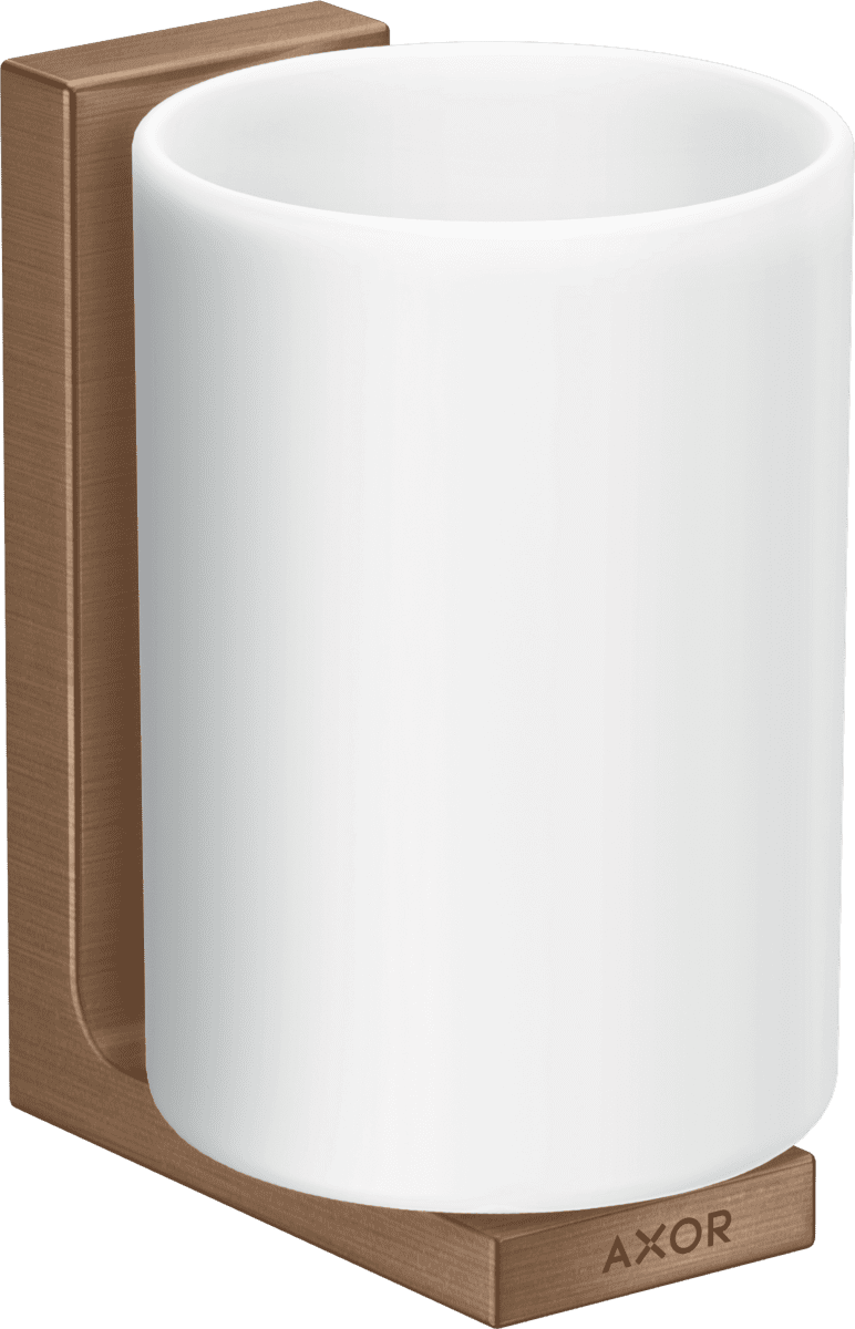 HANSGROHE AXOR Universal Rectangular Zahnputzbecher #42604310 - Brushed Red Gold