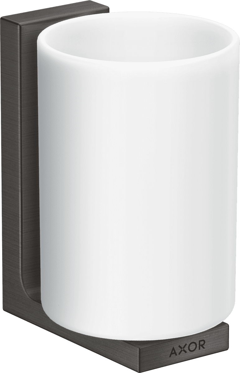 HANSGROHE AXOR Universal Rectangular Zahnputzbecher #42604340 - Brushed Black Chrome