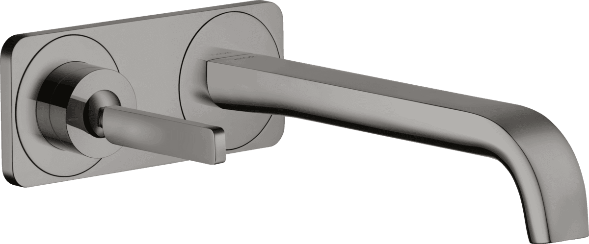εικόνα του HANSGROHE AXOR Citterio E Single lever basin mixer for concealed installation wall-mounted with pin handle, spout 221 mm and plate #36114330 - Polished Black Chrome