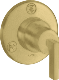 Bild von HANSGROHE AXOR Citterio Shut-off/ diverter valve Trio/ Quattro for concealed installation with lever handle Brushed Brass 39920950