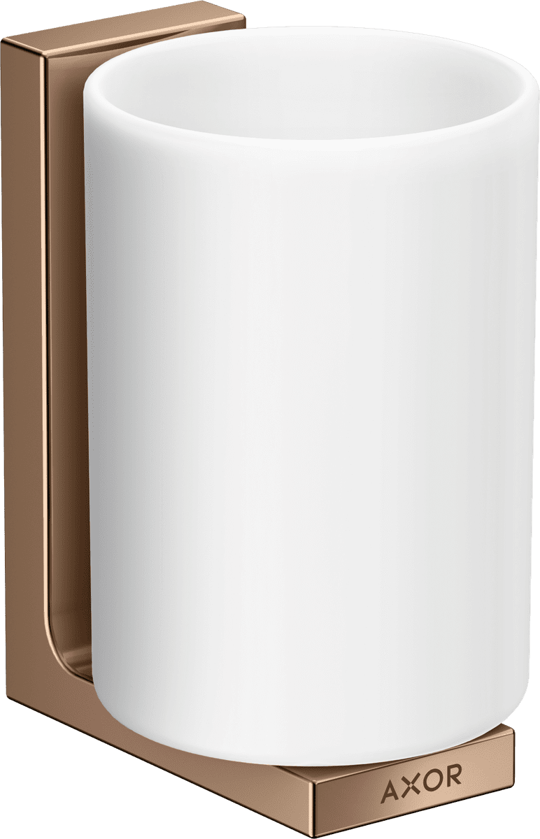 HANSGROHE AXOR Universal Rectangular Zahnputzbecher #42604300 - Polished Red Gold