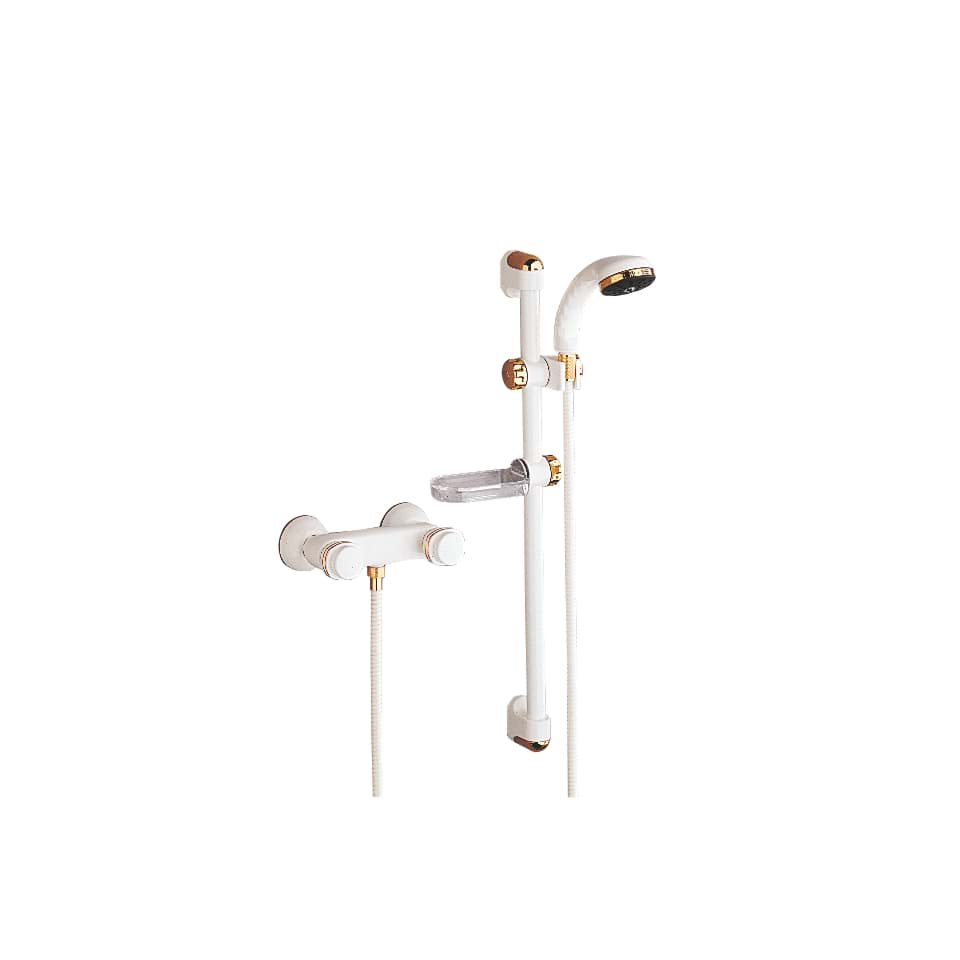 GROHE Griff-Florida, 1/2″, Symetra #45206LG0 - weiss / gold