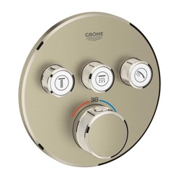 Bild von GROHE Grohtherm SmartControl Unterputz-Thermostat mit 3 Absperrventilen #29121EN0 - nickel gebürstet