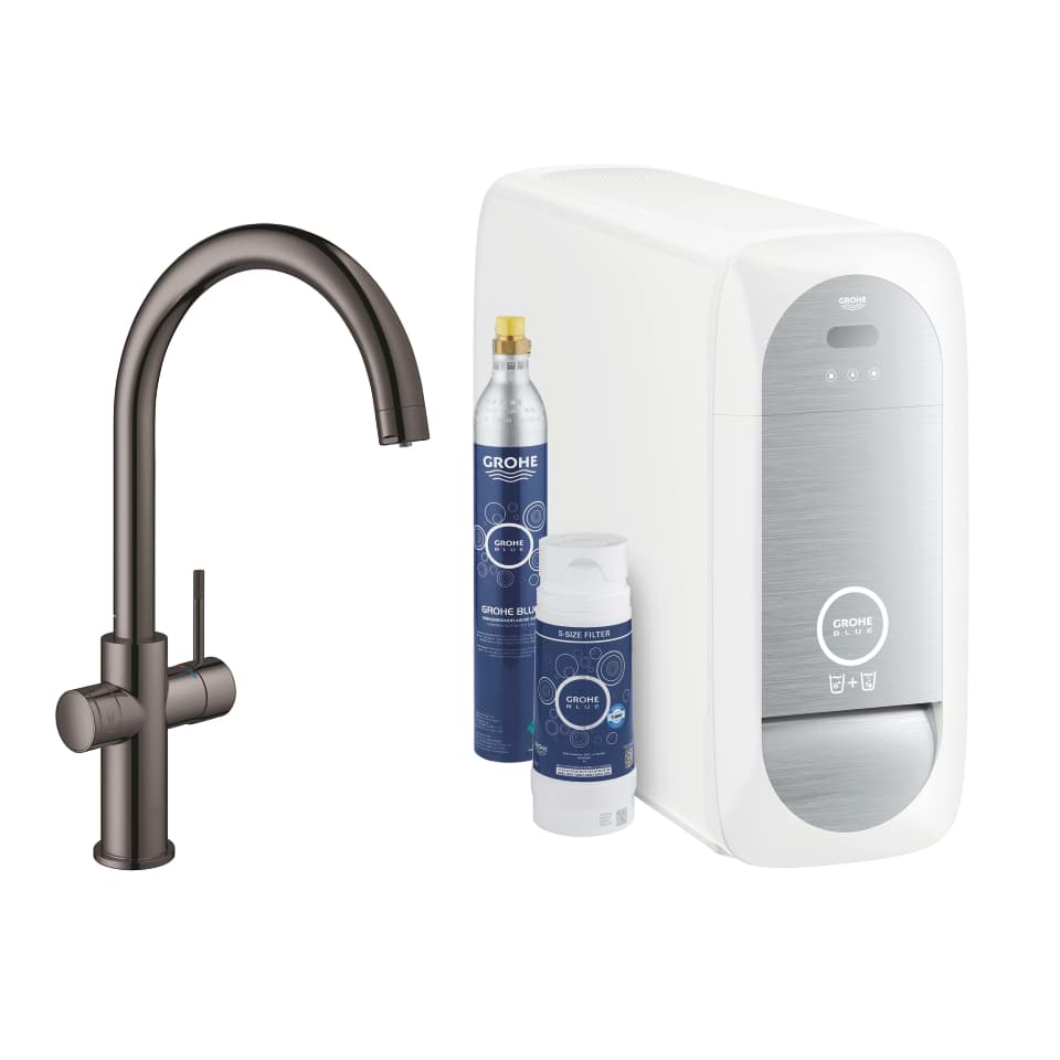 GROHE Blue Home C-Auslauf Starter Kit #31455A01 - hard graphite