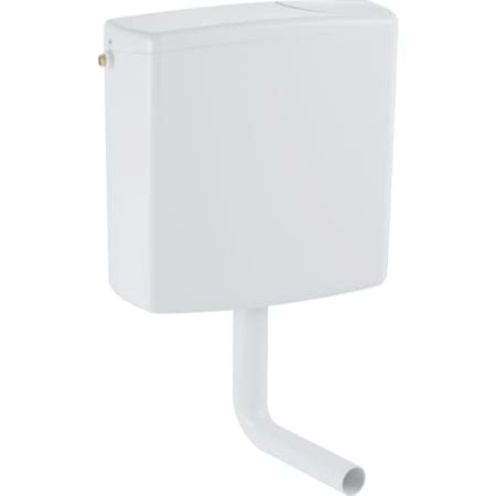 Picture of GEBERIT AP140 wall-mounted cistern flush-stop flush, water connection at the side or centre back, with screw-on cistern cover #140.014.11.1 - white-alpine