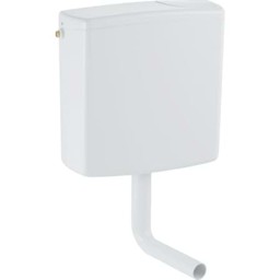 GEBERIT AP140 sıva üstü rezervuar sifon-stop-flush, su bağlantısı yandan veya arka ortadan, vidalı rezervuar kapağı ile beyaz-alpin #140.014.11.1 resmi