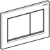 Bild von GEBERIT Omega30 Betätigungsplatte für 2-Mengen-Spülung #115.080.JQ.1 - Platte und Tasten: mattchrom-lackiert, easy-to-clean-beschichtet Designstreifen: hochglanz-verchromt