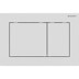 Bild von GEBERIT Omega30 Betätigungsplatte für 2-Mengen-Spülung #115.080.KK.1 - Platte und Tasten: weiß Designstreifen: vergoldet