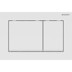 Bild von GEBERIT Omega30 Betätigungsplatte für 2-Mengen-Spülung #115.080.KJ.1 - Platte und Tasten: weiß Designstreifen: hochglanz-verchromt