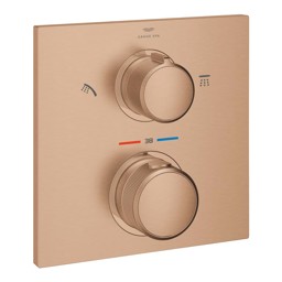 Bild von GROHE Allure Thermostat-Brausebatterie mit integrierter 2-Wege-Umstellung #29181DL2 - warm sunset gebürstet