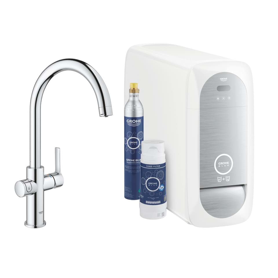 Picture of GROHE Blue Home C spout starter kit #31883001 - chrome