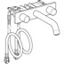 Bild von GEBERIT ONE Waschtischarmatur rundes Design, Wandmontage, Zweigriffmischer, für UP-Funktionsbox 116.464.14.1