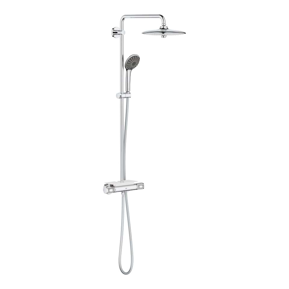 GROHE Vitalio Joy System 260 Shower system with thermostatic mixer for wall mounting Chrome #26403002 resmi