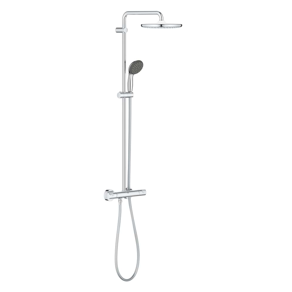 GROHE Vitalio Start System 250 Shower system with thermostat for wall mounting Chrome #26677000 resmi