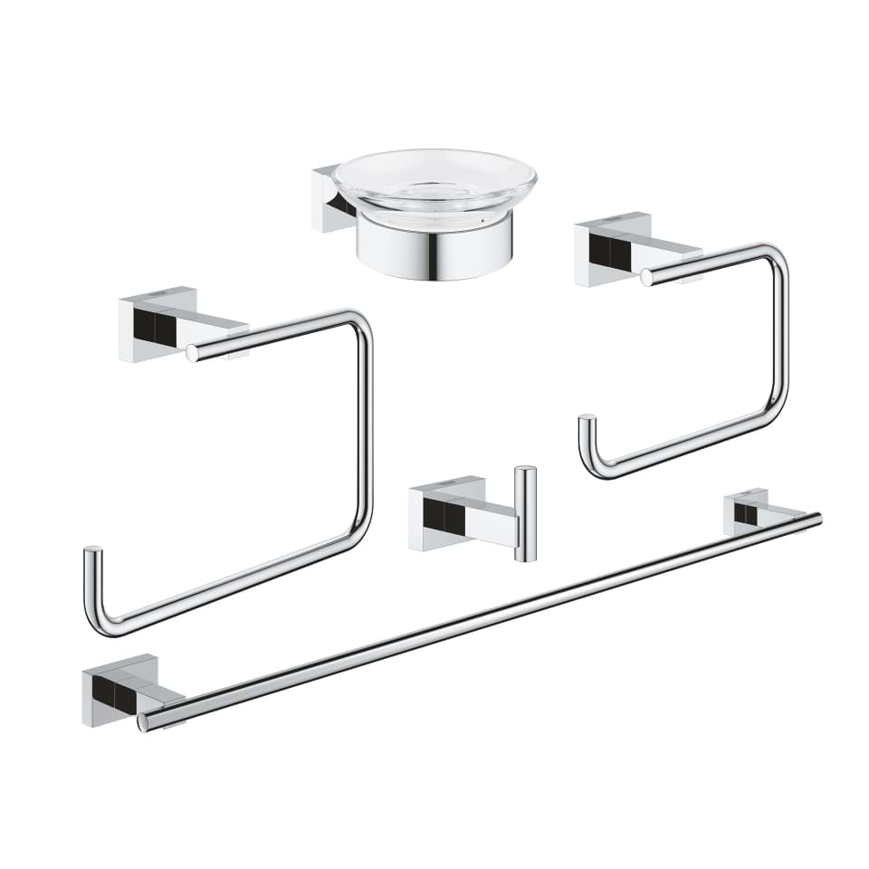 GROHE Essentials Cube Bad-Set 5 in 1 #40758001 - chrom
