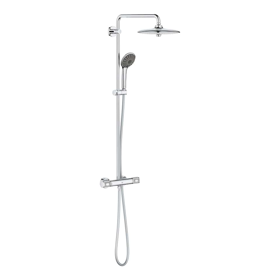 GROHE Vitalio Joy System 260 Shower system with thermostatic mixer for wall mounting Chrome #27298003 resmi