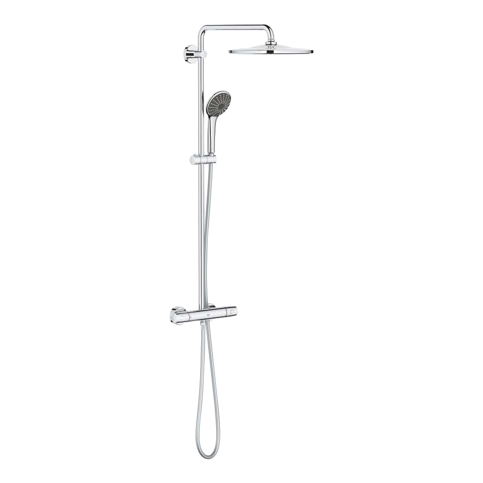 GROHE Vitalio Joy System 310 Shower system with thermostatic mixer for wall mounting Chrome #26400001 resmi