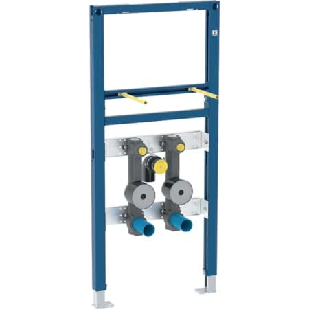 Picture of GEBERIT Duofix element for washbasin, 112 cm, free-standing fitting, with two water meter sections, concealed shut-off valve and connection T-piece #111.473.00.1