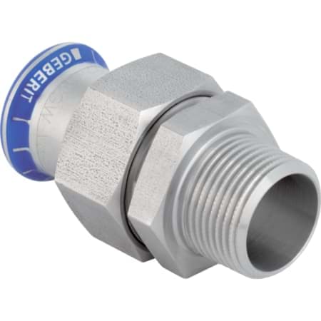Picture of GEBERIT Mapress Stainless Steel adaptor union with male thread, union nut made of CrNi steel #35370