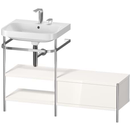DURAVIT Möbelwaschtisch c-shaped mit Metallkonsole bodenstehend #HP4850 E/N/O Design by sieger design Farbe M22 HP4850E71710E00