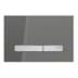 Bild von GEBERIT Sigma50 Betätigungsplatte für 2-Mengen-Spülung, Metallfarbe verchromt #115.788.JV.2 - Grundplatte und Tasten: verchromt Deckplatte: Betonoptik