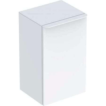 Bild von GEBERIT Smyle Square Seitenschrank mit einer Tür Korpus und Front: weiß / lackiert hochglänzend Griff: weiß / pulverbeschichtet matt 500.360.00.1