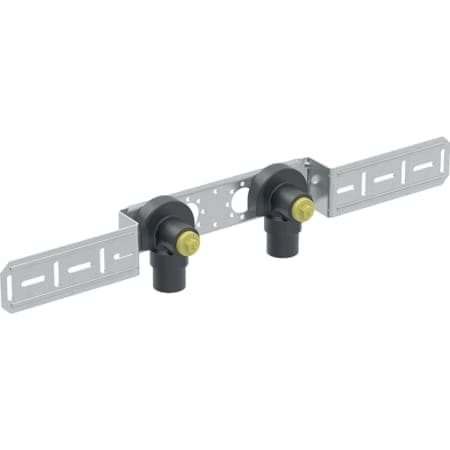 Зображення з  GEBERIT FlowFit connection bend 90°, premounted, double, offset, insulated #619.639.00.1