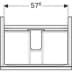Bild von GEBERIT Acanto Unterschrank für Waschtisch, mit einer Schublade, einer Innenschublade und Geruchsverschluss #500.609.01.2 - Korpus: weiß / lackiert hochglänzend Schubladen: weiß / Glas glänzend