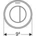 Bild von GEBERIT Typ 10 Fernbetätigung pneumatisch, für 2-Mengen-Spülung, UP-Drücker #116.055.KJ.1 - Rosette und Tasten: weiß Designring: hochglanz-verchromt