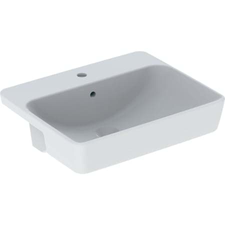 GEBERIT VariForm yarı gömme lavabo dikdörtgen beyaz / KeraTect #500.681.00.1 resmi