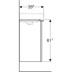Bild von 500.350.00.1 Geberit Smyle Square cabinet for handrinse basin, with one door