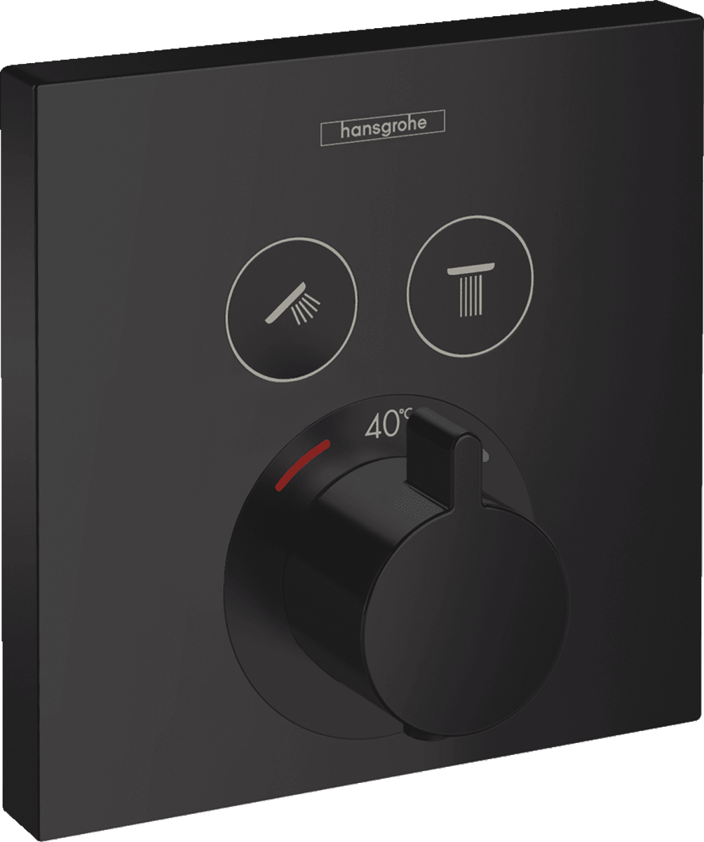 HANSGROHE ShowerSelect Termostatik Batarya, ankastre, 2 çıkış için #15763670 - Satin Siyah resmi
