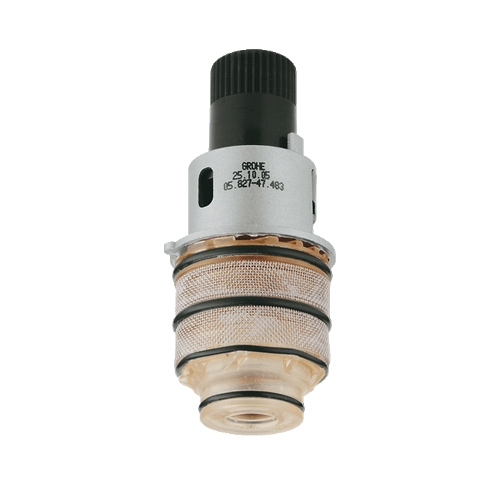 GROHE Thermostatic compact cartridge 3/4″ for reversed supplies, left:cold/right:hot Chrome #47186000 resmi
