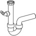 Bild von GEBERIT Rohrbogengeruchsverschluss für Spülbecken, Raumsparmodell, mit Winkelschlauchtülle, Abgang horizontal #152.819.11.1 - weiß-alpin