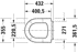 Bild von DURAVIT WC-Sitz 002011 Design by Philippe Starck #0020110000 - Farbe 00, Weiß Hochglanz, Farbe Scharnier: Edelstahl, Überlappend 374 x 438 mm