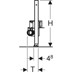 Bild von GEBERIT Duofix Element für Dusche, 50 cm, mit Wandablauf, für Estrichhöhe am Einlauf 90–200 mm #111.591.00.1
