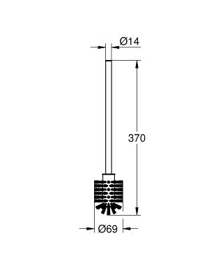 GROHE Essentials Yedek fırça krom #40392000 resmi
